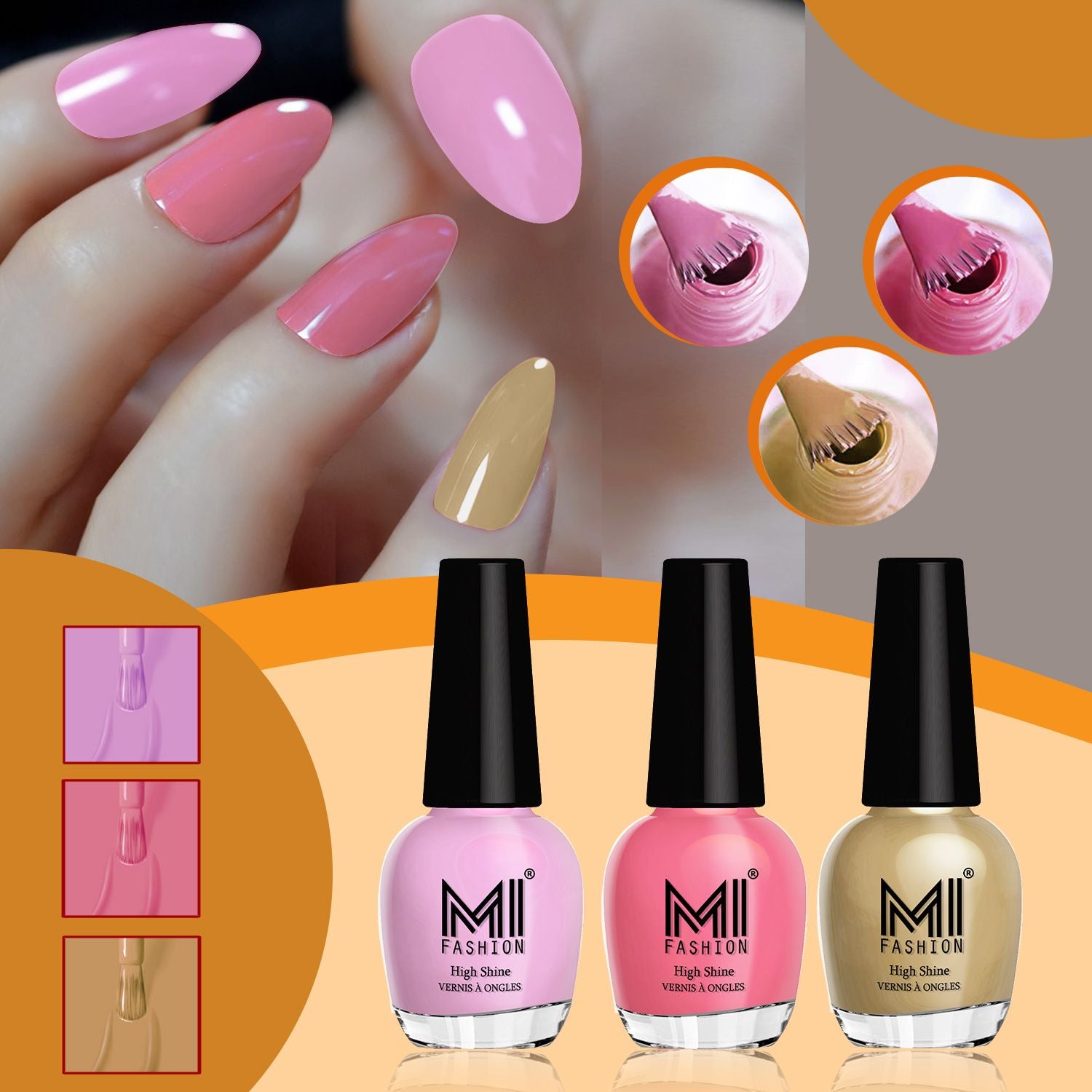 Buy MI Fashion Soft Smooth Unique Matte Nail Polish Combo Sets of 2 Unique  Colors (Wine,Nude) 9.9ml each Online at Best Prices in India - JioMart.